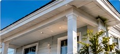 Coastal home exterior and porch