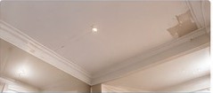 Finished interior ceiling and drywall